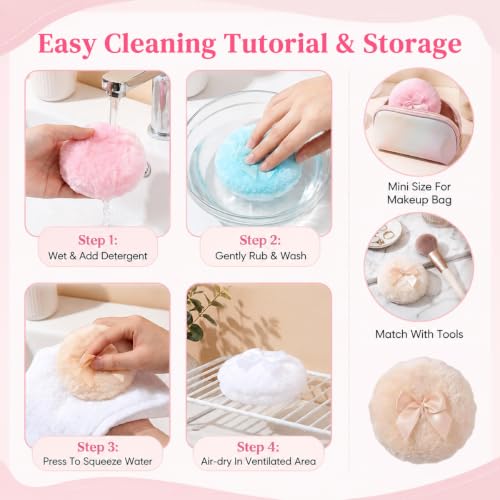 Image of MAYCREATE Large Fluffy Body Powder Puff Thickened Pads
