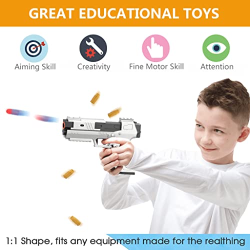 Toy Gun Soft Bullet, Educational Model Toys Pistol Shooting Games Shell Ejecting Toy Guns Foam Blaster, With 60 Pcs Eva Foam Soft Bullets 3 Magazines And Goggles, Gifts For Kids Boys Girls #TOP3