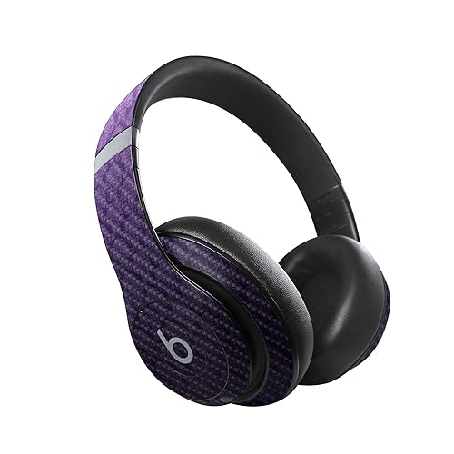 Image of MightySkins Carbon Fiber Skin Compatible with Beats Studio Pro - Antique Purple | Protective, Durable Textured Carbon Fiber Finish | Easy to Apply