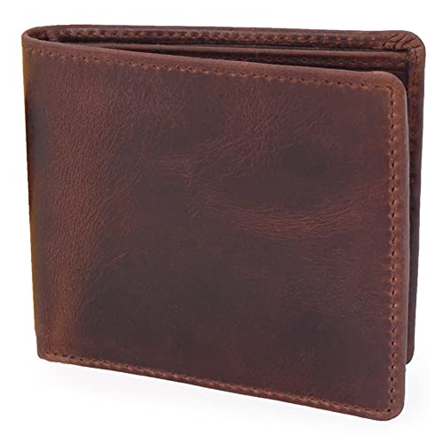 Bucklestone - Cartera/Billetero - con Caja de Regalo - Cuero Hunter - Oxford - Marrón - RFID Cover