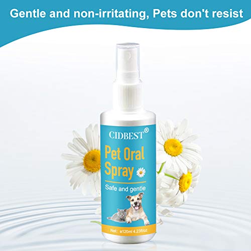 CIDBEST Dog Breath Freshener Spray, Pet Water Additive, Teeth & Gum Spray for Dogs &Cats, Dog Dental Care for Bad Pet Breath-Oral Mouth Care, No Brushing, Easy to Apply