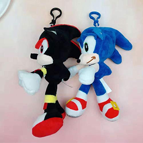 Preisvergleich Produktbild XINBANG Cartoon Schlüsselanhänger Zweiteiliger Satz Von Neuen Überschall-Maus-anhänger Super Sonic Plüsch Spielzeug Tasche Tasche Schlüsselanhänger Puppe Maschine Mädchen.