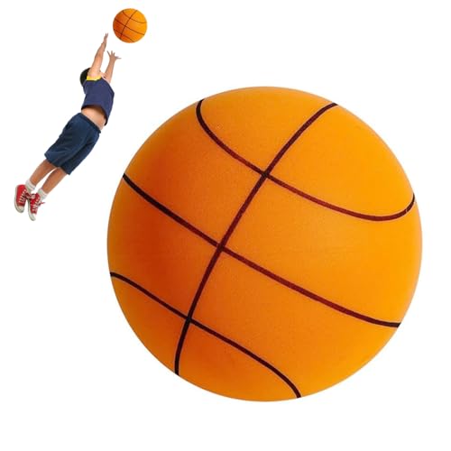 YIWONFU Ballon De Basket Silencieux - En Mousse PU, Idéal Pour Intérieur, Jeu Sans Bruit