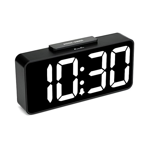 DreamSky Auto Time Set Alarm Clock with USB Port for Charging, Snooze, Dimmer