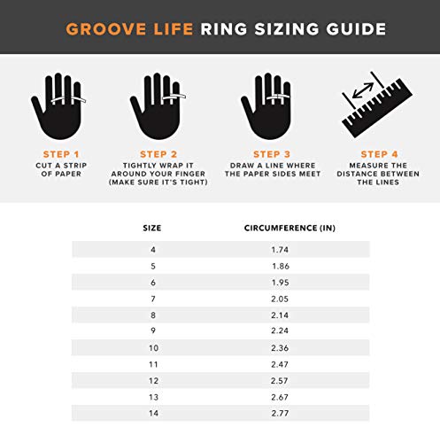 Groove Life - Silicone Ring For Men And Women Wedding Or Engagement Rubber Band With Lifetime Coverage, Breathable Grooves, Comfort Fit, And Durability - Original Solid Midnight Black / Red Size 9 #TOP5