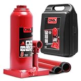 DNA Motoring 8 tons / 17637 lbs Lifting Automotive Welded Hydraulic Bottle Jack for Repair Vehicle, Pickup, Truck, w/Manual Handle, Red,TOOLS-00358