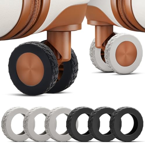Protection Roue Valise 16 pièces Housses en silicone anti-rayures Protege Roulette Valise Réduction du bruit amorti Protege Roulette pour valises