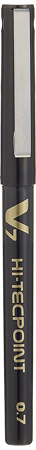 V7 Hi-Tecpoint Rollerball Pen, 0.7 mm Tip - Black