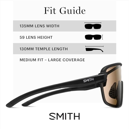 Image of SMITH Bobcat Sunglasses - Shield Lens Performance Sports Sunglasses for Skiing, Biking, MTB & More - for Men & Women