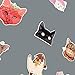 Homyu Stickers Pack 50-Pcs Decals of Cute Cat Animal Stickers Decals for Cars Motorcycle Portable Luggages Ipad Laptops Waterproof Sunlight-Proof