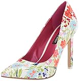 Spitze Zehenpartie NINE WEST Damen Tatiana Pumps, Weißer Blumenstrauß, 40 EU