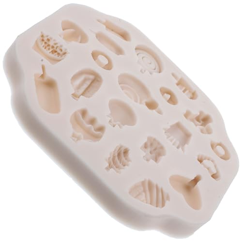 ifundom Molde de Silicona para Manualidades de Arcilla Polimérica Molde Reutilizable Antideslizante para Pendientes y Colgantes Color Gris Claro Compacto y Flexible para Bricolaje