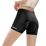 CYCWEAR Cycling Underwear Shorts Women's 4D Padded Bicycle Bike Riding Shorts for Outdoor Sport Indoor Exercise Bike Black