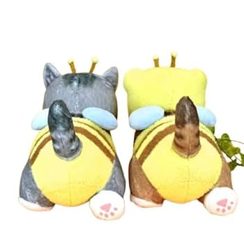 ひつじにゃん&amp;ミツバチにゃんBIGぬいぐるみ～ダッシュ！～ SNSやLINEスタンプで大人気の『mofusand』よりひつじにゃんが