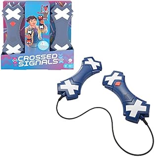 CROSSED SIGNALS Electronic Game With Pair Of Talking Light Wands, Play Solo Or With Up To 4 Players, Move Wands Up, Down Or Shake, Gift For 8 Year Olds & Up, HCG57