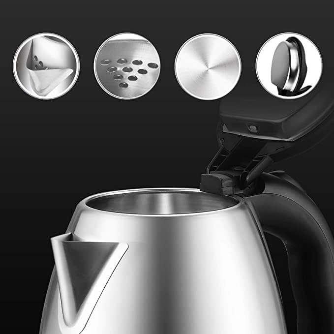 Electric Hot Water Kettle, 2L Stainless Steel, Coffee and Tea Pot