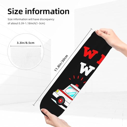 Wee Woo Ambulance Amr Funny Ems Emt Paramedic Running Socks Ventilating Comfort Cool Crew Socks for Unisex, Painting3