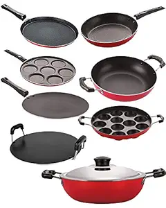 Nirlon nonstick Aluminium Utensils Set of 8 Pieces for Kitchen (FT12CTKD14DKDBAPTPRT_UP7)