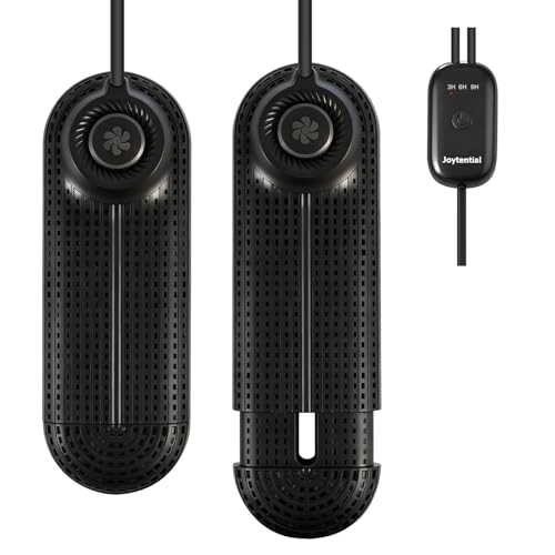 Joytential Schuhtrockner Elektrisch, Stiefeltrockner Schuh Stiefelwärmer mit Timer, Einziehbare Länge, Eingebauter Heißluftventilator, Leises Stiefeltrockner, Gerüche zu Beseitigen, Schwarz ﻿