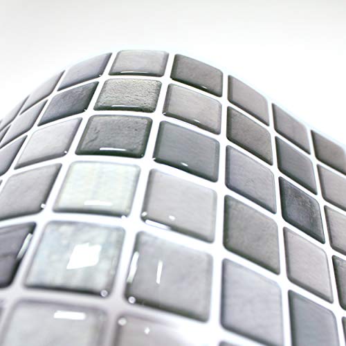 Beaustile Decorative Tile Stickers Peel Stick Backsplash Fire Retardant Tile Sheet (Monocrome) (2, 5.28" X 14.8") #TOP1