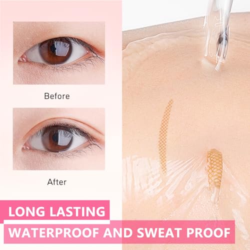 Image of TORMEN Double Eyelid Lift Strips, Invisible Waterproof Lace Tape, 240 Pairs