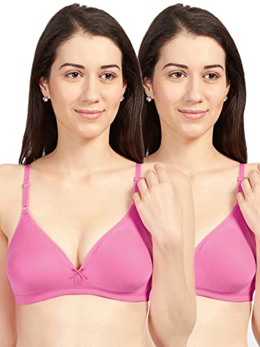 Image of SONARI Omania Womens Non-Padded Cotton Polyester Bras - Solid, Non-Wired, Medium Coverage, Hand Washable (Pack of 2)