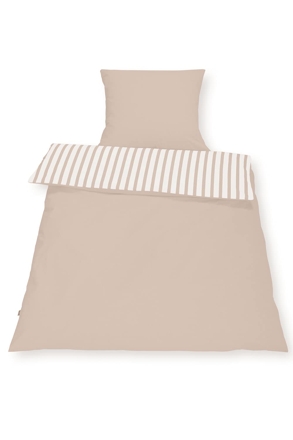 SETEX Reversible Bed Linen, Cotton, Marzipan, 200 x 135 cm