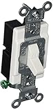 Leviton 20-Amp, 120/277-Volt, Toggle Single-Pole AC Quiet Switch, Commercial Grade, Grounding, CSB1-20W, White