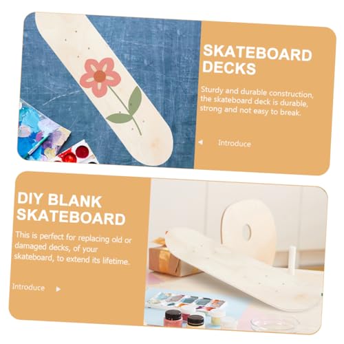Vaguelly Skate Infantil Pintado à Mão Faça Você Mesmo Decoração De Skate De Parede Deck De Skate Ina