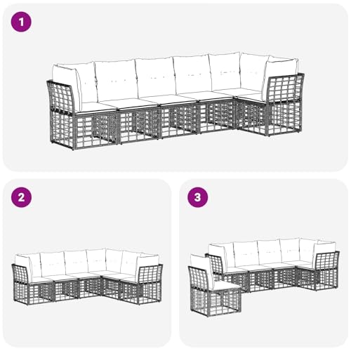 Canapé de jardin polyrotin résistant aux intempéries et mobilier extérieur modulable