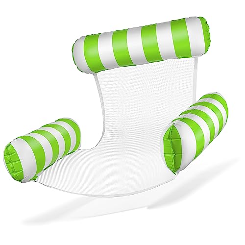 Balinco Matelas gonflable pour piscine, fauteuil gonflable, chaise aquatique avec dossier et accoudoirs, siège de natation, siège de piscine, chaise de...