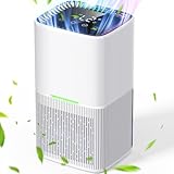 Dehumidifier, 1800ML Dehumidifiers for Home Auto Shut off & Defrost, Small Dehumidifier for Bedroom with Sleep Mode|7 Colorful LED|6/12/24H Timer, Dehumidifiers for Drying Clothes Bathroom(660ML/24H)