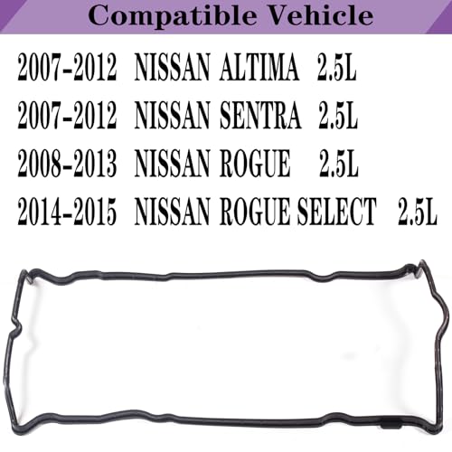 Image of VS50777R for Nissan Altima Valve Cover Gasket Seal 2.5L&Spark Plug Seal,Rogue Sentra Head Gasket Seal 2007 2008 2009 2010 2011 2012 13270JA00A 036-1758 13270-JG30A VS50437A 07 08 09 10 11 12