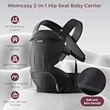 Momcozy Baby Carrier with Hip Seat, 2-in-1 Forward-Facing Carry for Active Babies, Detachable Hands-Free Infant Carrier up to 20kg, All Seasons Toddler Carrier Fits Waist Sizes up to 120cm, Black - Image 3