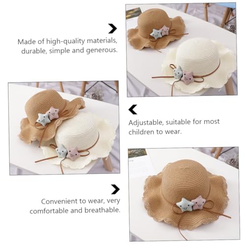 BESPORTBLE 1Pc Summer Straw Weaving Hat Sun Protection Hat for Outdoor Activities Lightweight and Breathable for Beach and Playtime Durable Material for Boys Brown3