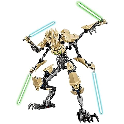 REOZIGN Star Wars General Grievous Anime Figuras Action, 32cm Black Series e Imperial General Grievous Star Wars Lightsaber Stormtrooper Mobile Statue Cover