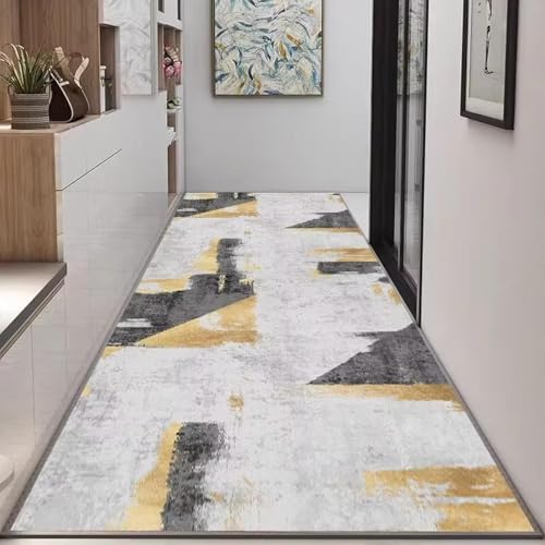 Decoración de hotel con alfombra de pasillo larga abstracta y reverso de seguridad 2