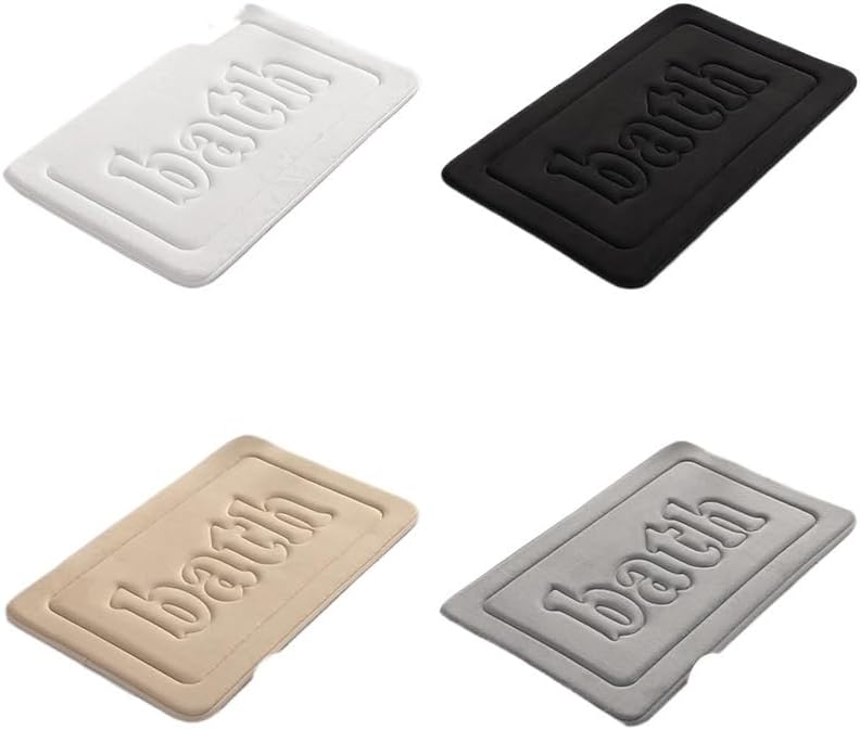 Miniatura 2 de non slip Alfombrillas De Espuma Viscoelástica Para Baño, Tapete De Agua Para Puerta Interior Absorbente, Cocina, Exterior, Ducha, Color Blanco