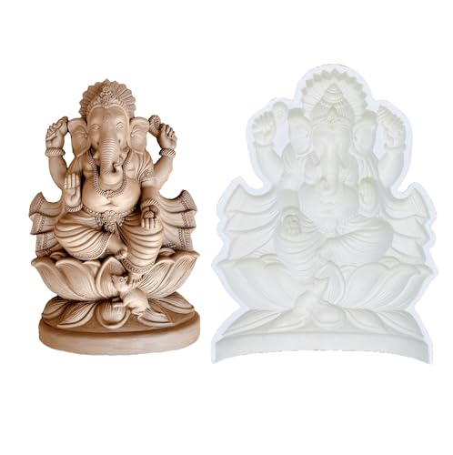 Image of 18-Inch Ganesha Idol Making Mold - Durable Reusable Mould for Eco-Friendly Clay Idols Fibreglass mouldArt Sculpture