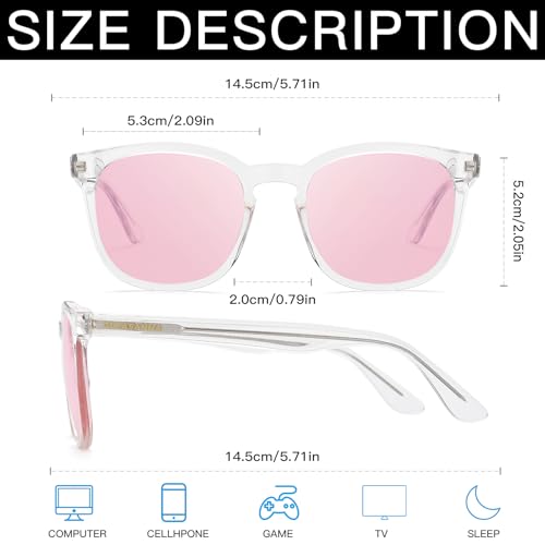 Image of Blue Light Glasses for Woman, AR Coating, Sleep Computer Gaming Glasses, Anti Eyestrain and UV Glare Protection