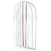 HANGERWORLD 12 Clear 40inch Showerproof Mixed Color Trim Suit Coat Garment Clothes Carry Cover Protector Bags