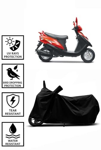Image of Heavy Duty Waterproof Scooty & Bike Cover for Mahindra Flyte - UV Resistant, Dustproof & Rain Protection, All-Weather Outdoor Cover for Bikes & Scooty with Buckle Straps