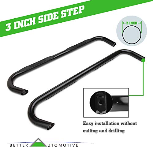 Estribos laterales negros 3" para Toyota Tundra 2000-2006 miniatura 6