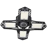 LED-Garagenleuchte, mit 4-teiligen LED-Leuchttafeln, einzigartigem einstellbarem Weitwinkel-Design, jede Leuchttafel ist um 90 ° verstellbar.