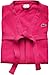 Lacoste Classic Pique Bath Robe, 100% Soft Cotton Terry, Unisex Bathrobe for Adult Women & Men, Luxury Robe for Spa, Super Absorbent & Quick Drying, One Size Fits Most, Magenta