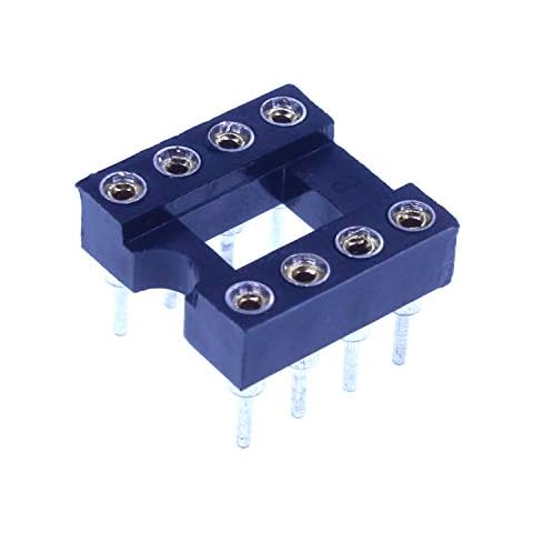 5PCS 2.54mm Pitch Round Pin DIP-8 DIP8 IC Test Socket Adapter Solder Type Cover