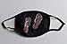 ETDesign #E07595 Rhinestone/Stud Flip Flops Iron On Hot Fix Transfer Patch-Pink (2 1/2