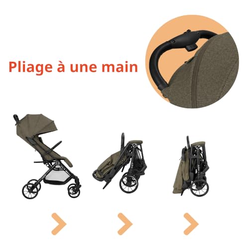 Poussette légère verte pour stopper la fatigue du pliage difficile - 3