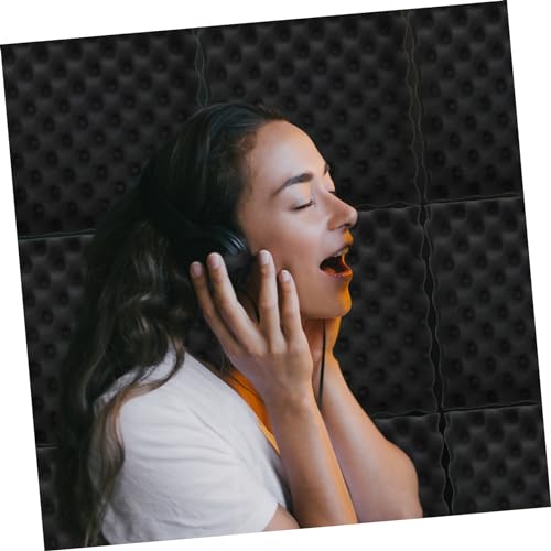 12pcs Paneles Absorbentes de Sonido Autoadhesivos Aislantes Acústicos Ignífugos para Estudio en Casa y Oficina Reducción de Ruido miniatura 3