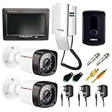 Kit Porteiro Intelbras IPR8010 com 02 Câmeras Infravermelho e Tela Monitor 7' LCD Colorido